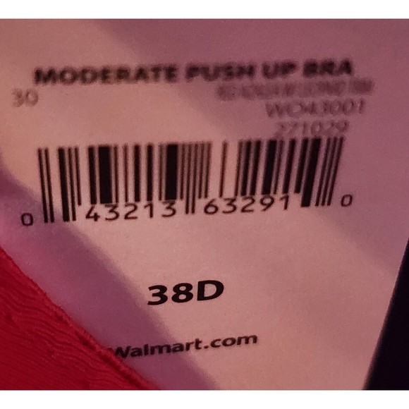 Valentine's Fuchsia Pink Leopard  Trim Moderate  Push-Up Underwire Bra Size 38D - Picture 5 of 10